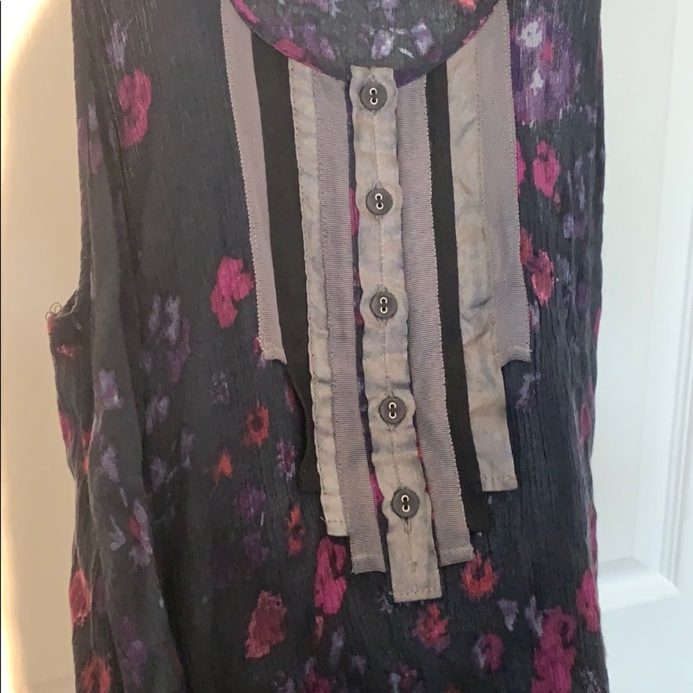 Floral Long Free People Tank Top - Picture 3 of 3